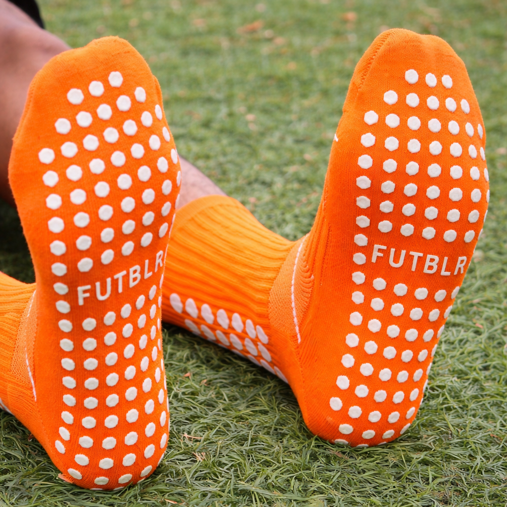 Orange Grip Socks