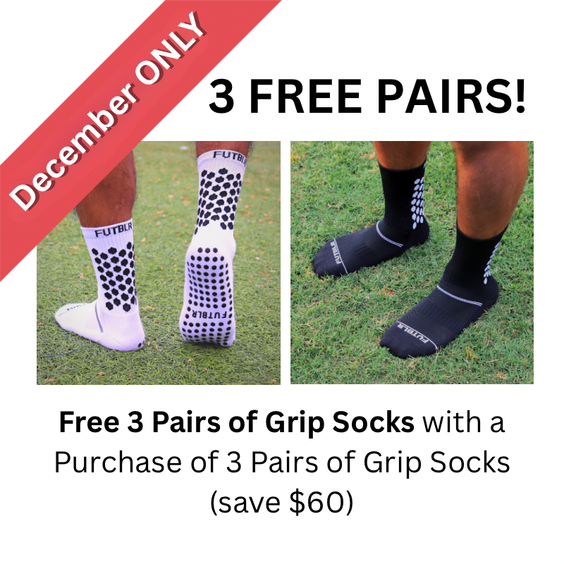 FREE 3 Pairs of White/Black Grip Socks when you buy 3