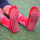 Red FUTBLR Grip Socks