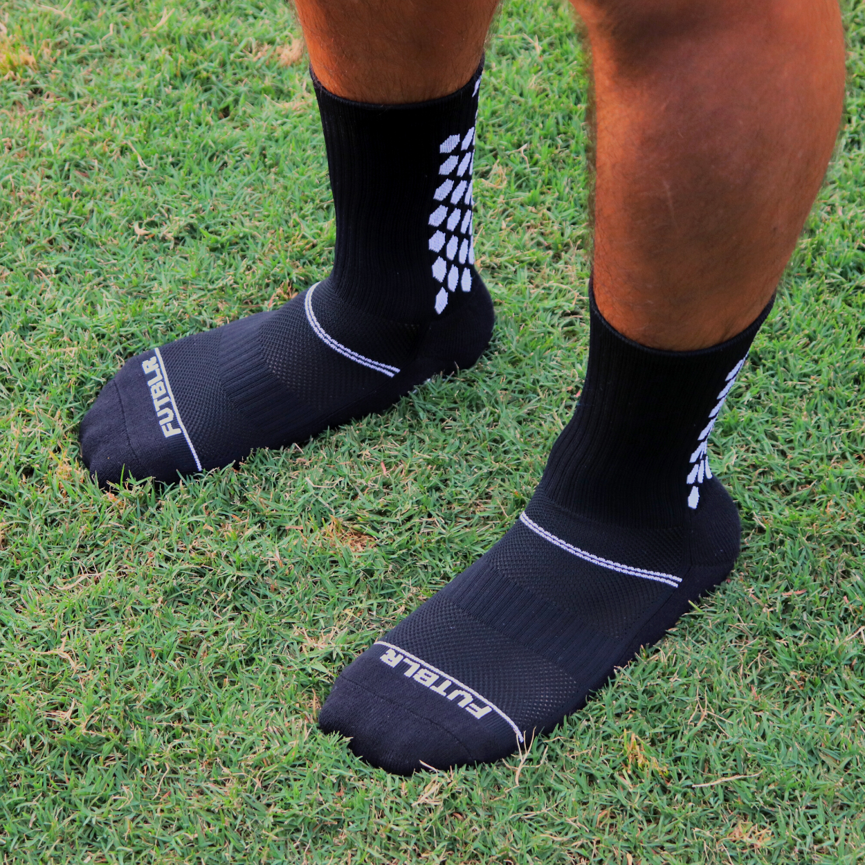 Black FUTBLR Grip Socks