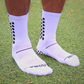 White FUTBLR Grip Socks