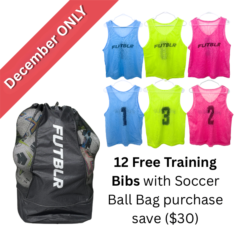 FREE Training Bibs set of 12 with a Soccer Ball Bag Purchase