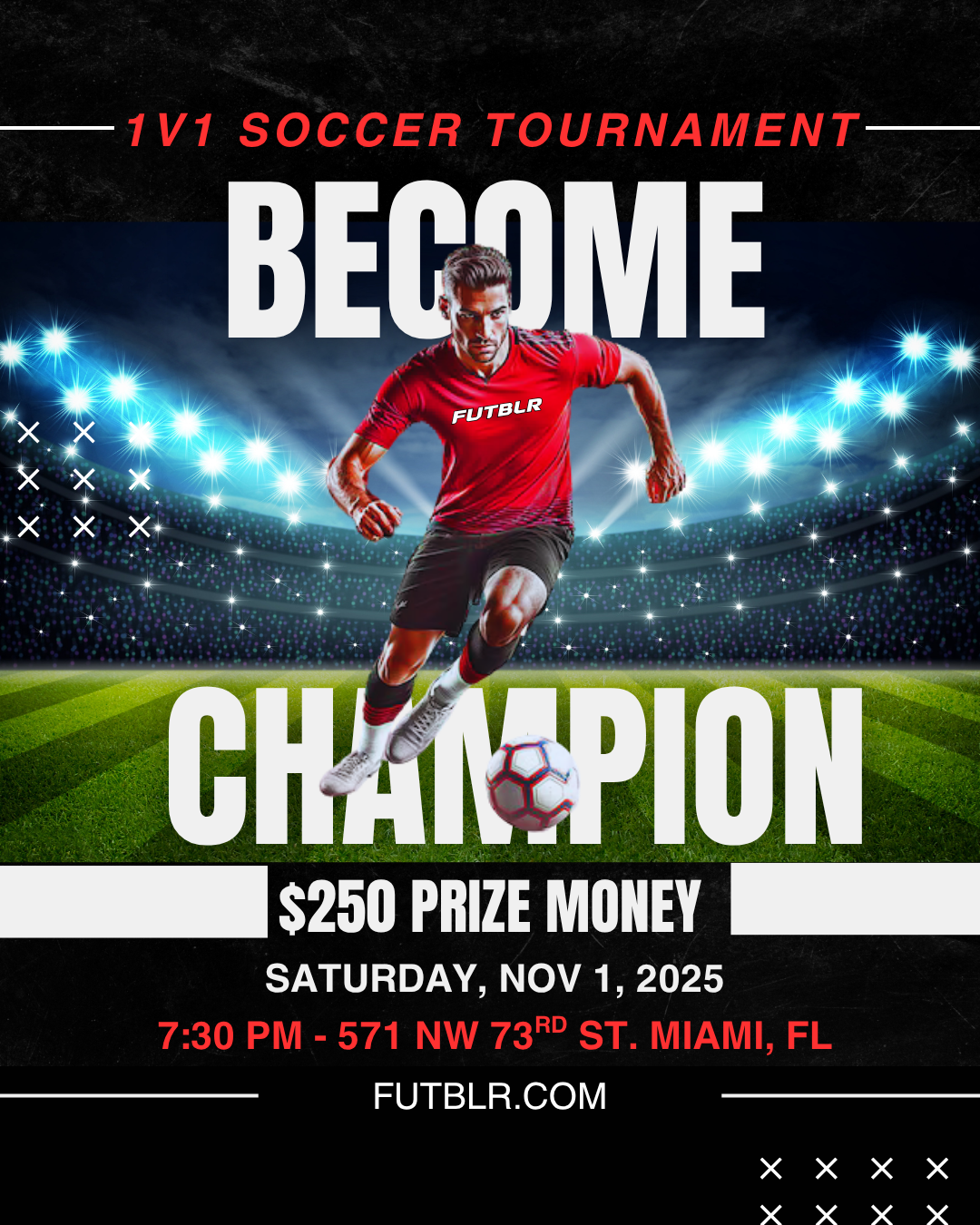 Spectator Ticket | 1v1 Street Soccer Tournament | Miami FL – FUTBLR