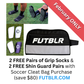 2 FREE pairs of Grip socks & 2 FREE Shin Guard Pairs with Soccer Cleat Bag Purchase