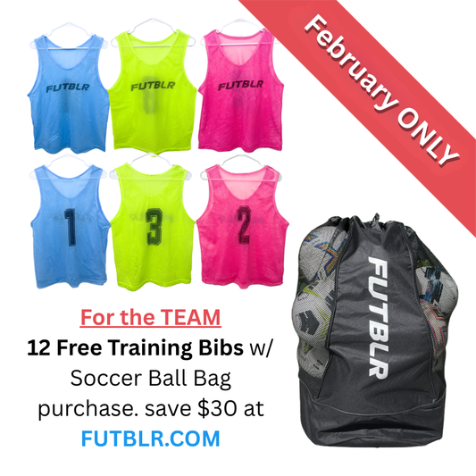FREE Training Bibs set of 12 with a Soccer Ball Bag Purchase