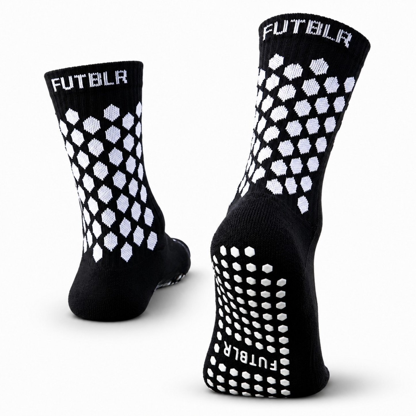 Black FUTBLR Grip Socks