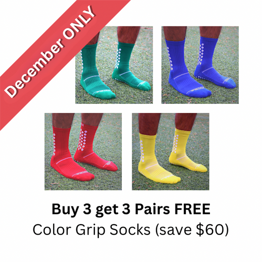 FREE 3 Pairs of Colored Grip Socks when you buy 3